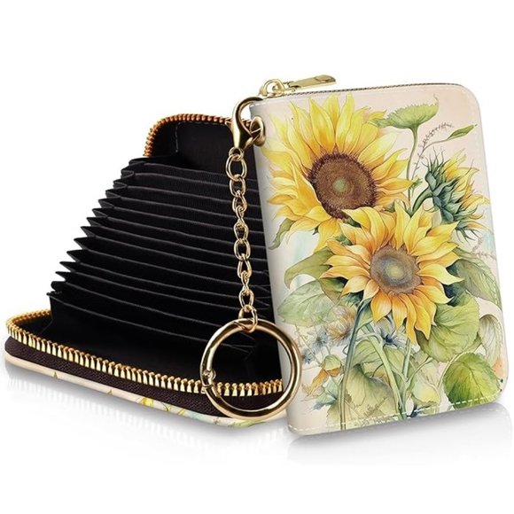 Sunflower Credit Card Holder RFID Wallet - Picture 1 of 5